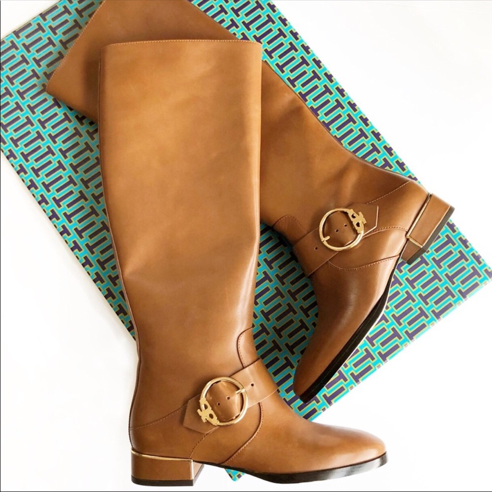 Tory Burch Sofia Riding Boots In Festival Brown 6